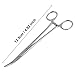 Joycentre 4.92 Inch Dog Cat Pet Hemostat Forceps Scissors Ear Hair Clamp Stainless Steel Hair Puller Remover with Locking Ratchet (Curved)