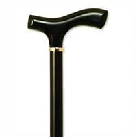 Naaz wood arts Fritz Handle Wood Cane - Black Stain