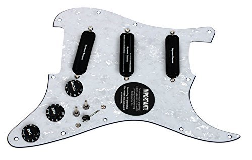 920D Custom Shop Duncan Rails Loaded Stratocaster Strat Pickguard 2 Toggle WP/BK