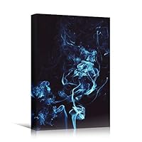 Canvas Wall Art Colored Gas Abstract Colorful Decorative Elements Mixed Media Multicolor Swirly - 12x18 inches