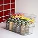 BINO | Plastic Storage Bins, Medium | THE HANDLER COLLECTION | Multipurpose Organizer Bins | Kitchen Pantry Organizers and Storage | Clear Containers for Organizing Home | Freezer Organizer