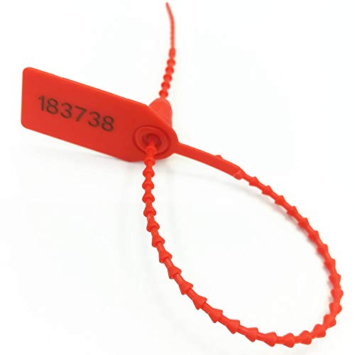 250mm Pull-Tite Security Seal Plastic Seals Signage Numbered(Package of 100) (Red) - Thumbnail 4