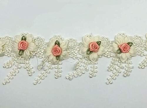 Amazon Sweetimes 刺繍 花柄 ケミカルレース モチーフ パール付き Diy 手芸 長さ1 2m No 26 レース 通販