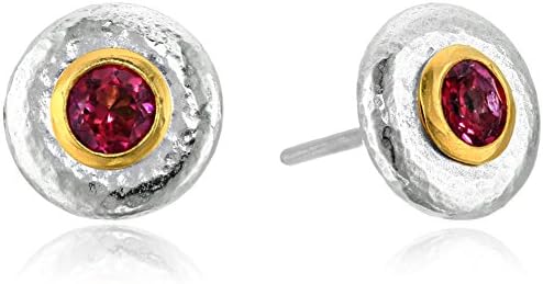 GURHAN "Droplet" Sterling Silver Pink Topaz Stud Earrings
