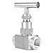Simlug Gate Valve High Pressure Stainless Steel Bspp Female Thread Straight Needle Valve for Water Transmission(3/8