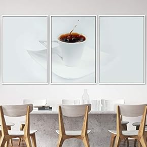 signwin 3 Piece Framed Canvas Wall Art Coffee...