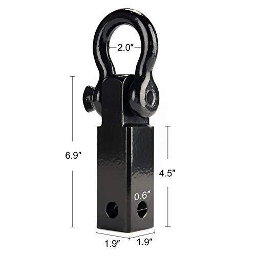 Orion Motor Tech Clevis Shackle Hitch Hook Receiver with 3/4" D Ring