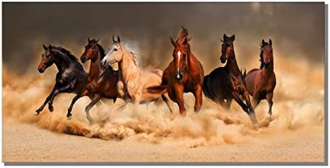 XOTOArt –Large Canvas Wall Art 40" x 20" Running Horse Contemporary Paint Framed Artwork for Wall Decorations for Living Room Bedroom Office Home Decor