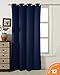 AMAZLINEN Sleep Well Navy Blackout Curtains Toxic Free Energy Smart Thermal Insulated,52 W X 84 L Inch,Grommet Top,1Panel Pack(Navy Blue)