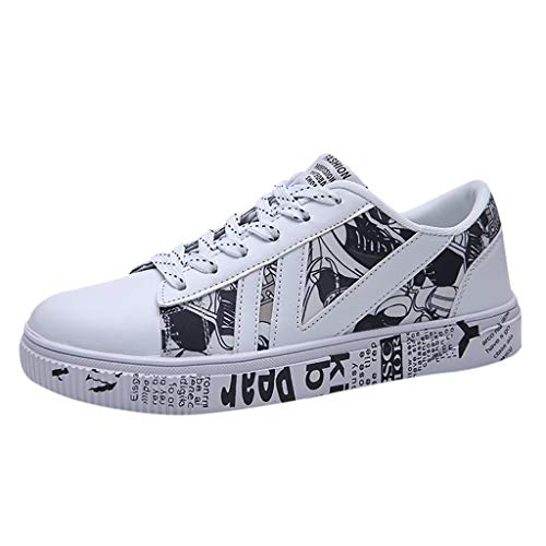 Men Low Top Sneakers,Dacawin Student Fashion Popular Running Walking Shoes Casual Lace-up Flat Shoes - Thumbnail 6