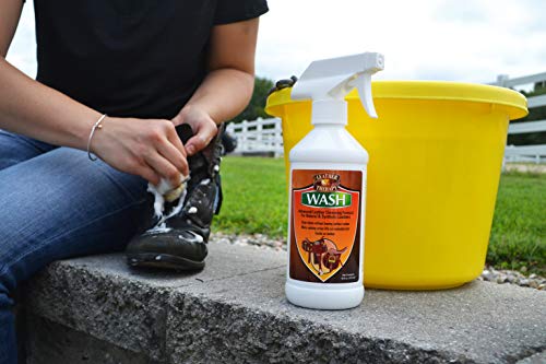 Leather Therapy Equestrian Wash Cleaner Spray for Tack, Boots, Shoes, Jackets and Synthetic Leather 8 Ounce