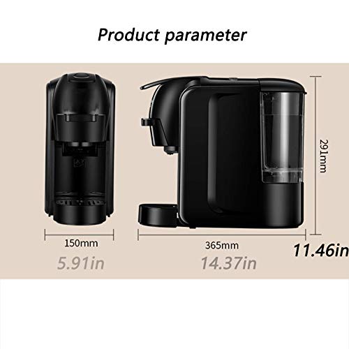 HAOSHUAI Kapsel-Kaffeemaschine, Haushalt halbautomatisch 3 in 1 tragbarer Hochdruckkonzentration, Latte- und Cappuccino… – Bild 3