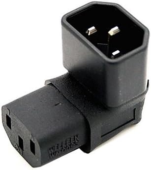 CY IEC 320 Male C14 to Turnup Female C13 Power Extension Adapter