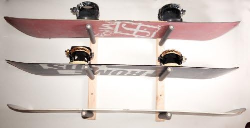 Snowboard Wall Rack Mount - Holds 3 Boards