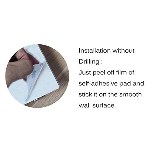 YIGII Toilet Paper Holder with Shelf - Stainless Steel Toilet Roll Holder Self Adhesive or Wall Mounted for Bathroom - Thumbnail 6