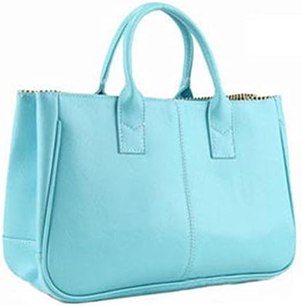 Classical Women Lady PU leather Clutch Handbag Crossbody Totes Bag Purse (sky blue)