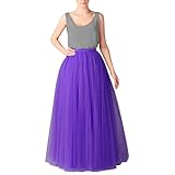 WDPL Women's Long Tutu Tulle Skirt A Line Floor