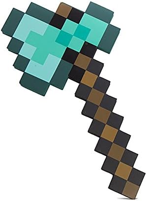 Pixel Diamond Foam Diamond Axe - Foam Weapon Action Figure Accessory, Blue