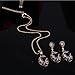 EVERRICH Boho Necklace Ring Earrings Beach Wedding Jewelry Sets for Brides Jewelry Sets,3 Pairs