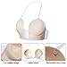 LamourLove Strapless Bra Push up Bras for Women Deep U-Shaped Backless Adhesive Bra (D, Nude)