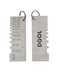 DGOL Mini Portable Metal Sheet Thickness Gauge Material Alambre Grosor Gage