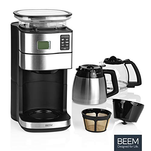 BEEM FRESH-AROMA-PERFECT II Filterkaffeemaschine mit Mahlwerk - Duo | BASIC SELECTION | Edelstahl | Glaskanne… – Bild 7