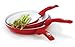 Bialetti Aeternum Red 7196 Fry Pan, 3-Pack