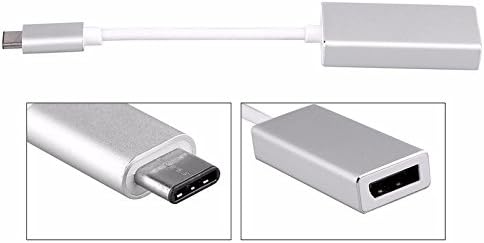 1JUSTLINK USB-C USB 3.1 Type C to DisplayPort DP 4K 1080P HDTV Adapter Cable with Aluminium Case for New Macbook pro Silver