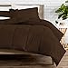 Bare Home Comforter Set - Queen Size - Goose Down Alternative - Ultra-Soft - Premium 1800 Series - Hypoallergenic - All Season Breathable Warmth (Queen, Cocoa)