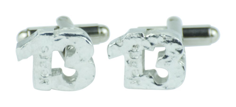 13 Year Anniversary Cuff links - Hammered Rustic Effect Made for the Perfect 13th Anniversary Gift, Made In UK