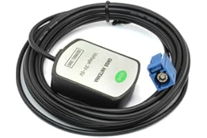 TREADALT-TEC Vehicle Waterproof Active GPS Navigation Antenna Fakra Type C Blue Magnet Mount for Audi Ford Dodge RAM GM Chevy Chevrolet GMC Jeep Cadillac BMW Audi Benz Car Truck SUV Head Unit