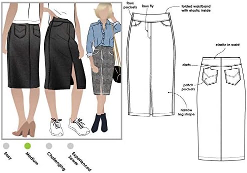jean skirt sewing pattern
