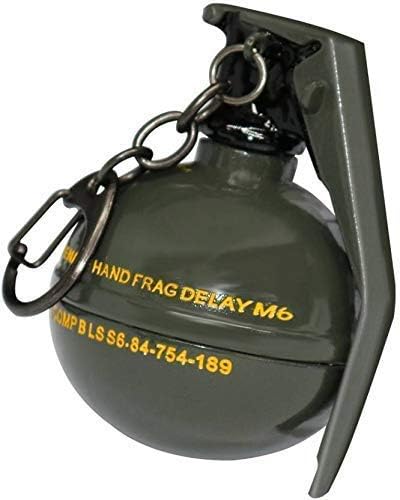 Metal PUBG Game Battleground Grenade Keychain (Black)