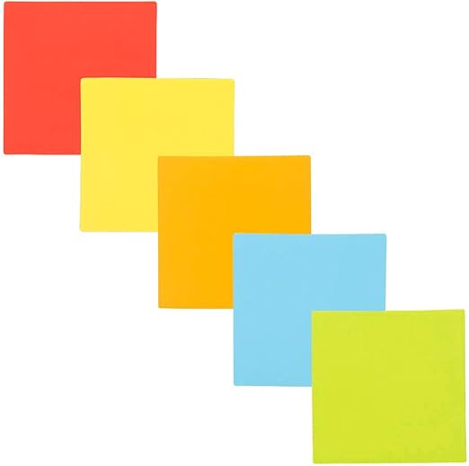 25 Notes 2 x 2 Inch Mix (5 Colors) Sticky Notes Dry Erase