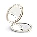 Jinvun Compact Purse Mirror | Round 2 Sided |Clear Reflection With Magnification | Freshen Up Makeup & Eliminate Mishaps (Pink)