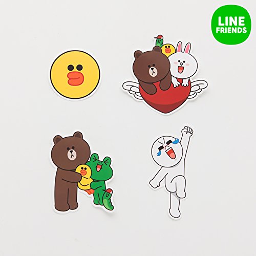 LINE FRIENDS Emoji Decal Sticker Set Six For Laptop Travel Luggage 20 Pcs Multicolored For Cheap