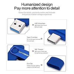 Wansenda 128GB USB C Flash Drive, 2 in 1 USB