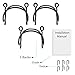 Wallniture Solid Wrought Iron Metal Towel Rack Holder - Wall Mount Rustic Home Decor - Bathroom Organizer Black Set of 3 (Curved Finish)
