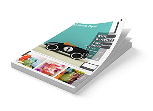 Epoch Paper - White Waterslide Decal Paper for Inkjet Printers - 20 Pages of Size A4 Premium Image Transfer Paper - Thumbnail 6