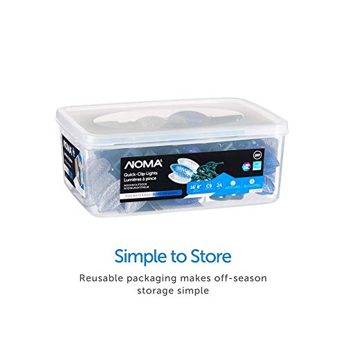 NOMA C9 LED Quick Clip Christmas Lights Builtin ClipOn String