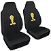 BDK 2 Pc Looney Tunes Tweety Bird Licensed Integrated High Back Seat Covers