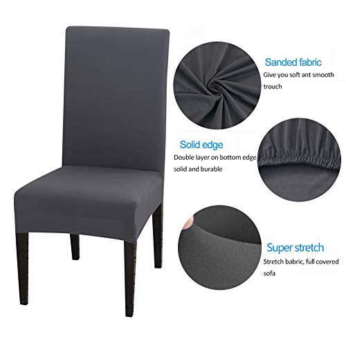 Stretch Dining Chair Covers, Spandex Fabric Fit Washable Removable