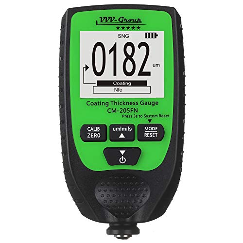 Digital Coating Thickness Gauge CM-205FN / Automatic Thickness Paint Meter for Ferrous and Non-Ferrous Metals (CM-205FN)