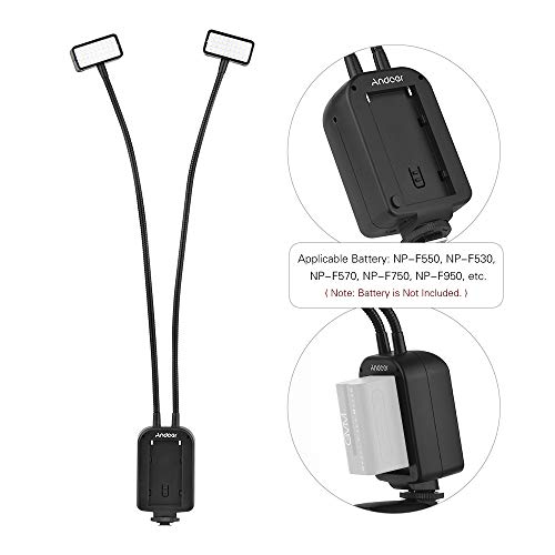 Andoer Lampe Flash GN15 à Flash Macro Speedlite avec Flexible en Métal à Angle Réglable pour Canon Nikon Panasonic…