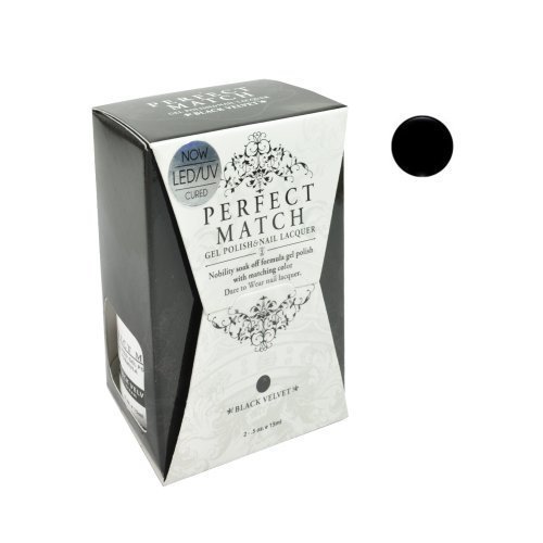 LeChat Perfect Match DUAL SET Soak Off Gel Polish & Dare to Wear Nail Lacquer - Black Velvet - PMS30 by Lechat Nail Care [Beauty]