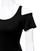 Doublju Womens Open Shoulder Flare Tunic T-Shirt Dress
