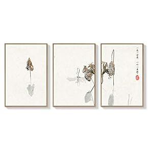 Framed Canvas Wall Art for Living Room, Bedroom Abstract Zen Canvas Prints for Home Decoration Ready to Hanging - 16"x24"x3 Panels