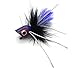 Kat Fly Cat Wand Refill Teaser Toy - Interactive Cat Wand Toy Attachment with Real Feathers - Bug (Purple)