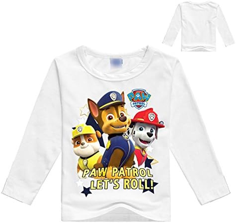 Lovelygift Cute Dog Toddler Boys' Printed Long Sleeved T-Shirt Birthday T-Shirt Pajamas