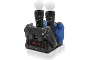 CUIFATI Controller Charger Charging Station Fast Charging Adapter, Multi Functional Charging Station for/Move/VR Controller with LED Indicator